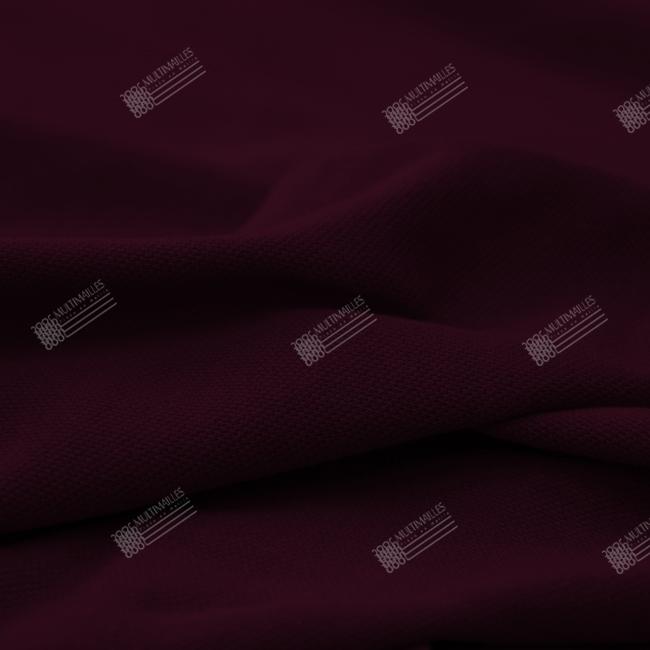 Multimailles | Tissus Piqué Uni - Rouge Bordeaux