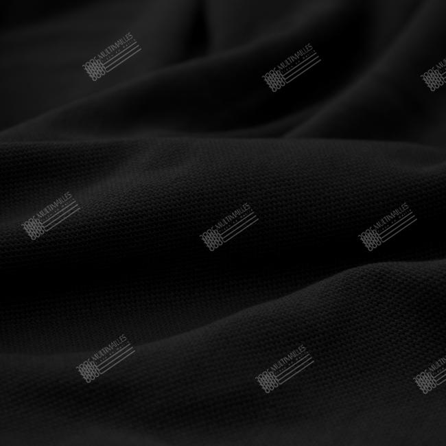Multimailles | Tissus Piqué Uni - Noir