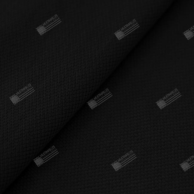 Multimailles | Tissus Piqué Uni - Noir
